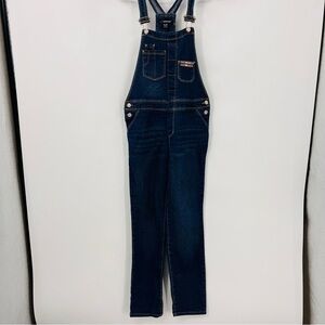 Jordache Overalls Gold Studded Dark Blue Wash Girls Size 14/16